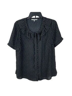 Daniel Rainn Women Pullover Short Sleeve Top Blouse Size L